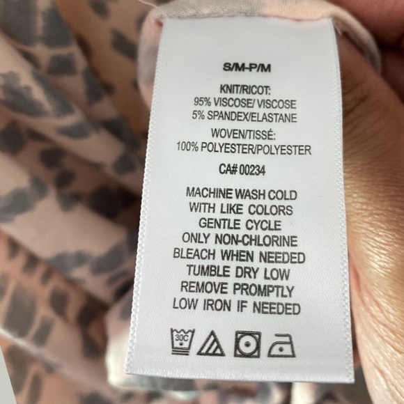 H Halston Pink Kimono-Sleeve Printed Caftan - Picture 7 of 8